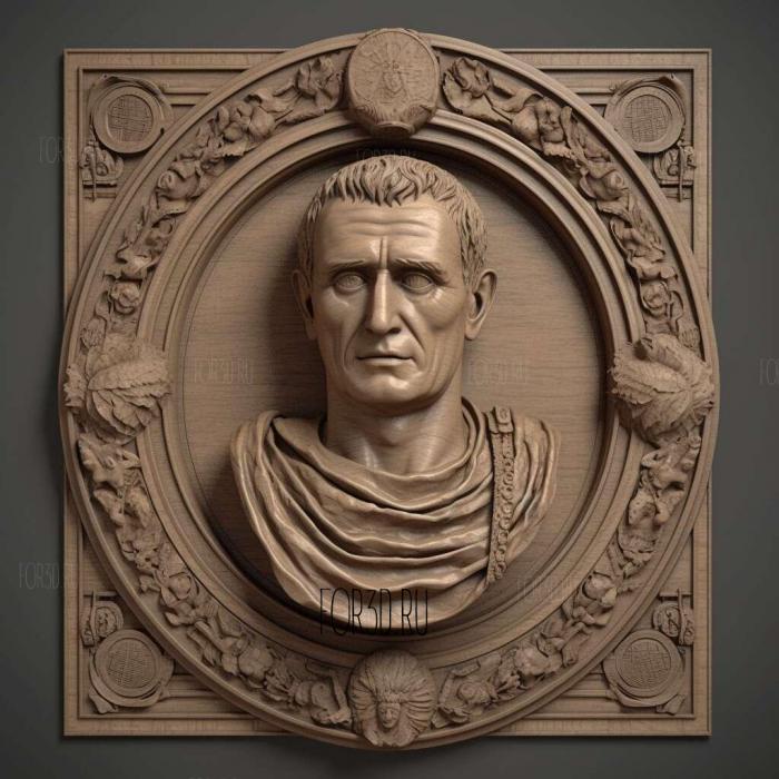 julius caesar 4 stl model for CNC